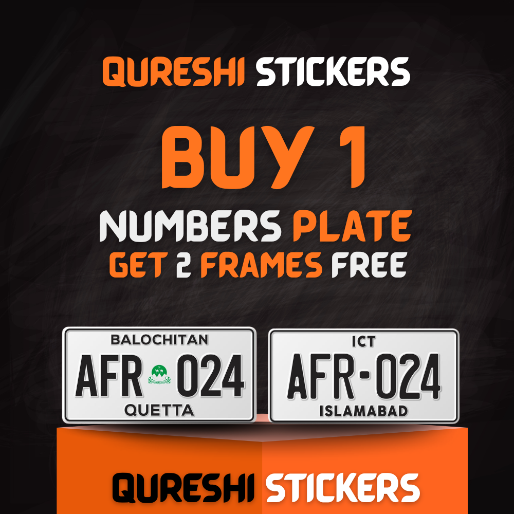 Buy 1 Number Plates Get 2 Frames Free