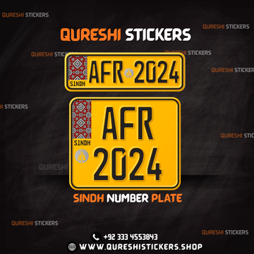 Sindh Bike Number Plate Yellow